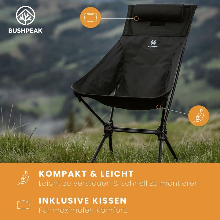 Actual product image Bushpeak Camping chair Ultralight Large