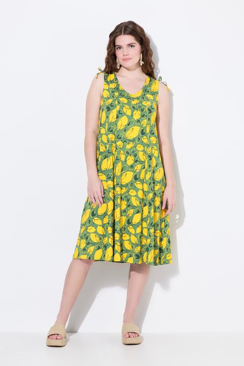Actual product image Ulla Popken Eco Cotton Lemon Print Midi Dress (42, 44)