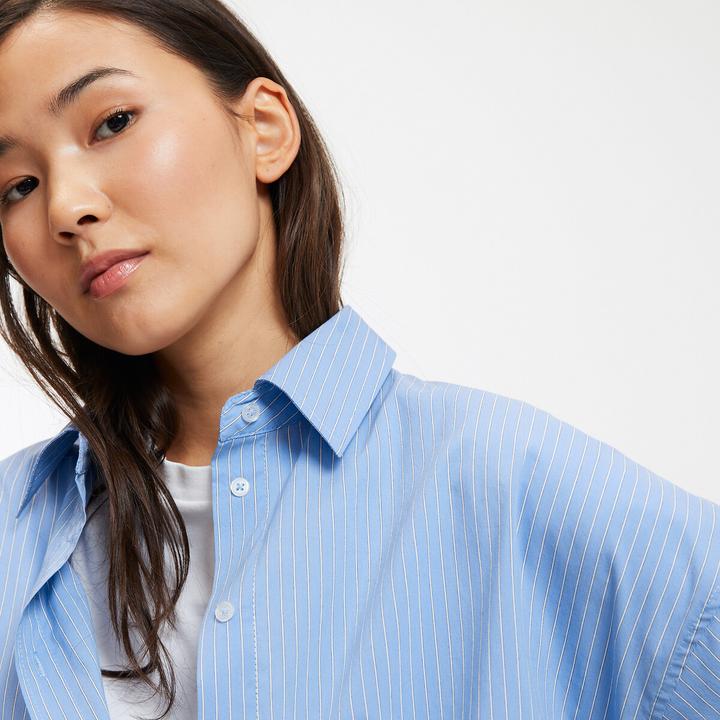 Actual product image La Redoute Collections Wide blouse with long sleeves and striped pattern (36)