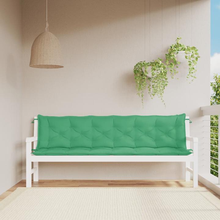 Actual product image VidaXL Garden bench cushions 2 pcs. O x ford fabric (200 x 50 x 7 cm)