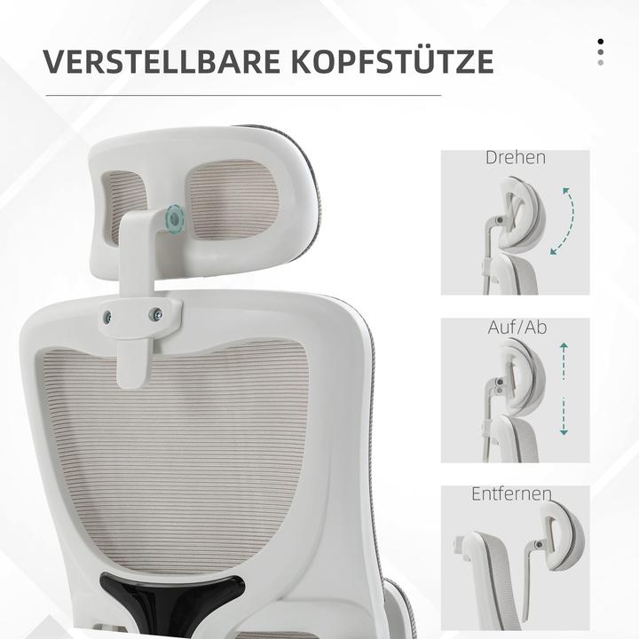 Immagine prodotto Vinsetto Bürostuhl Mesh Grau (45 - 53 cm)