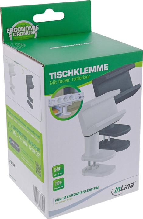 Produktbild InLine Halter für socket strip - weiss (0.07 m)