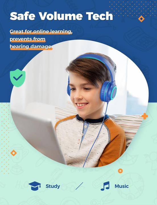 Actual product image Iclever 2er-Set Kinderkopfhörer mit Sharing Splitter