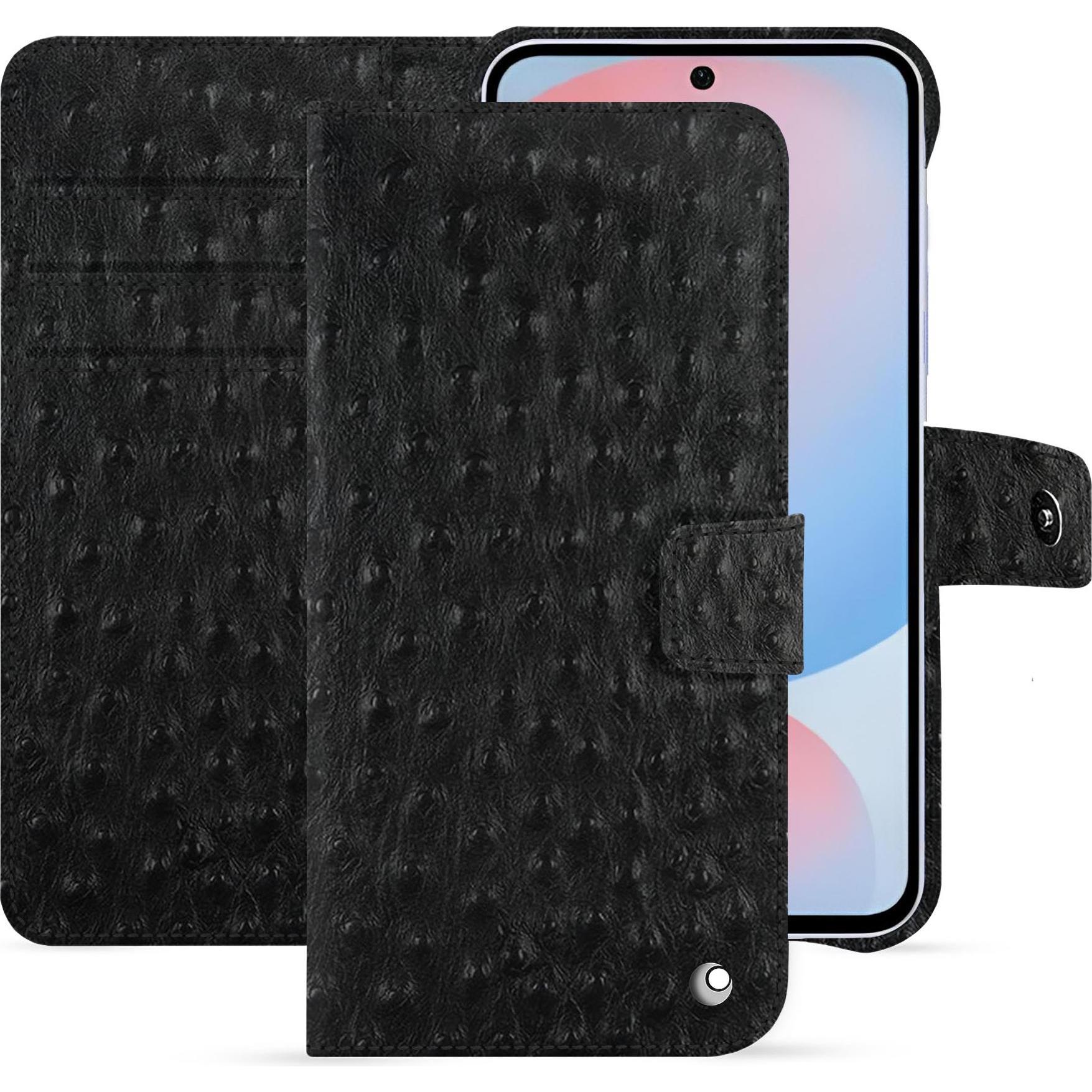 Noreve Lederschutzhülle Samsung Galaxy A56 (Samsung Galaxy A56), Smartphone Hülle, Schwarz