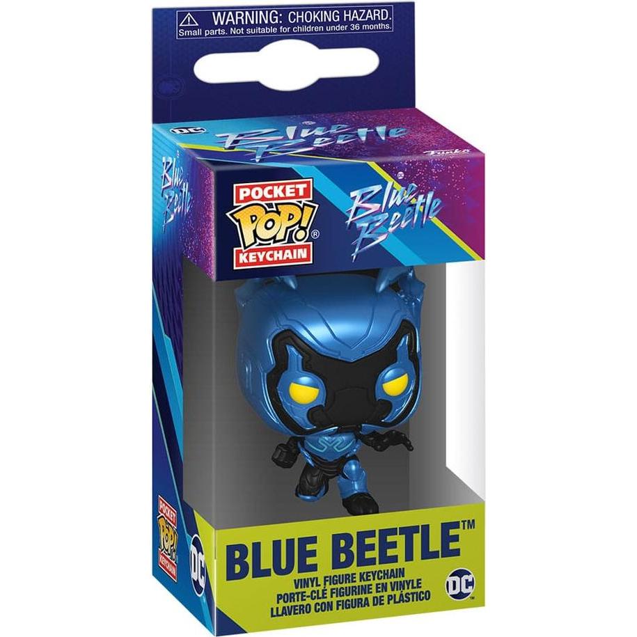 Thumbnail - Funko, Schlüsselanhänger, Blue Beetle présentoir porte-clés Pocket POP! Vinyl Blue Beetle 4 cm (12), Blau
