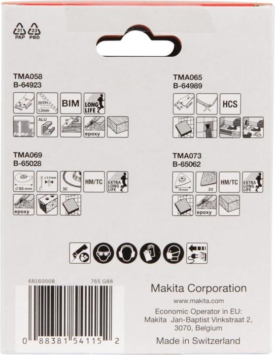 Image du produit Makita Maki Carreaux Set 2 B-67496 4pcs B-67496