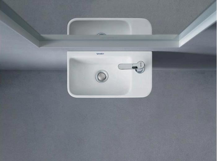 Produktbild Duravit Handwaschbecken ME by Starck o ÜL m HLB 400x220mm 1 HL re we sdm WG (220 mm, 400 mm)