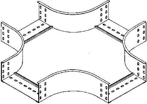 Produktbild Niedax NIE RKS 85.600 Kreuzung 85x602 mm m.ungelochten Seitenholmen bandverzinkt (8.50 cm)