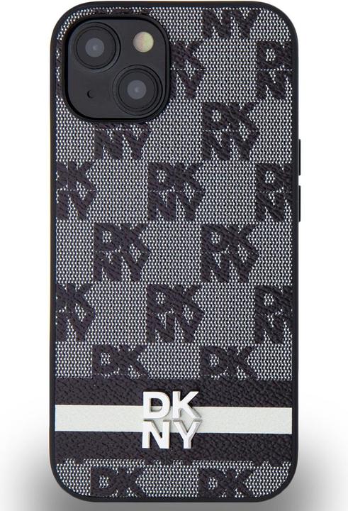 Image du produit DKNY PU Leather Checkered Pattern and Stripe Case pour iPhone 13 Noir (Apple iPhone 13)