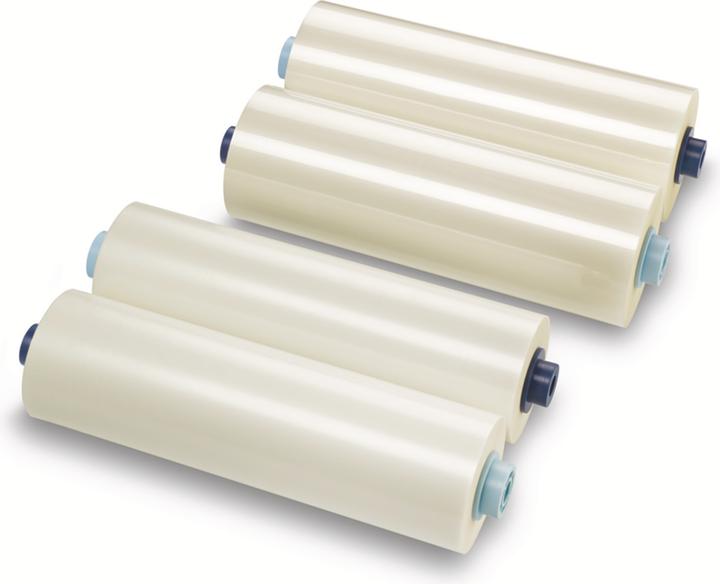 GBC Rollen-Laminierfolie RollSeal EZload, glänzend, 150 mic 2 x 75 mic, bis DIN A3, Poleysterfilm, Kernd (30.5 cm x 75m, 2 Stk., 150 µm)