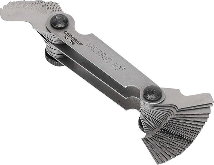 Actual product image Gedore Gewindelehre, 52 Blätter, Für metrische und Whitworth-Gewinde, Gut lesbare Grössen (7 cm)