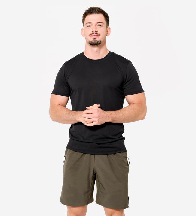 Produktbild Domyos Men's Slim-Fit Breathable Cross Training T-Shirt - Black (XL)