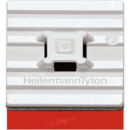 HellermannTyton, Kabelbinder, Befestigungssockel ibler Klebesockel 28x28mm FMB4APT A (Klettkabelbinder, 28 mm, 100 Stk.)