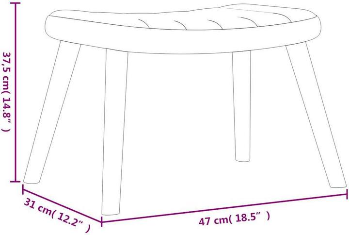 Image du produit vidaXL Schaukelstuhl mit Hocker