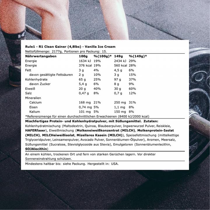 Produktbild Rule 1 R1 Clean Gainer (2524 g, Vanille)