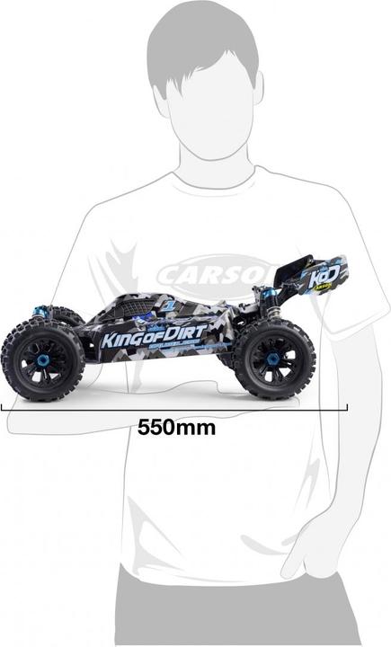 Actual product image Carson RC Sport King of Dirt Buggy 4S Brushless 1:8 RC Model Car Electric Buggy All Wheel Drive (4WD) (RTR Ready-to-Run)