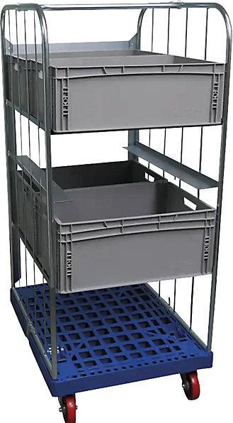 Immagine prodotto ESB Carrello portamateriale, con pianale in plastica con ruote, blu. (500 kg)