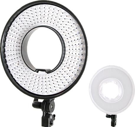 Produktbild Falcon Eyes Bi-Color LED Ringlampe Dimmbar DVR-300DVC auf 230V