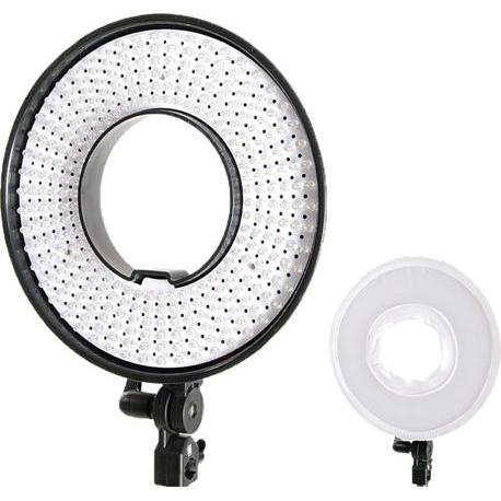 Falcon Eyes Bi-Color LED Ringlampe Dimmbar DVR-300DVC auf 230V, Dauerlicht, Weiss