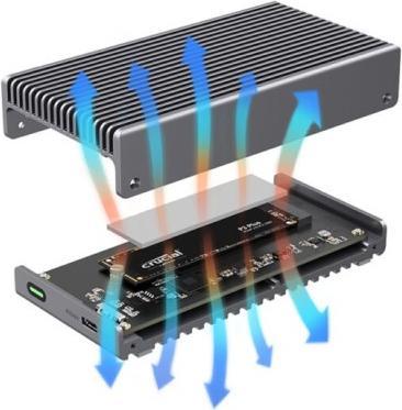 Produktbild LMP DataFlash USB4 SSD,enclosure for NVMe PCIe SSD USB4 (2.5")