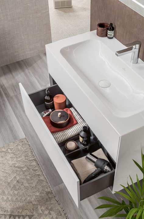 Actual product image Villeroy & Boch Villeroy und Boch Finion Vanity unit F63100, 800x603x501mm, cover plate White Matt