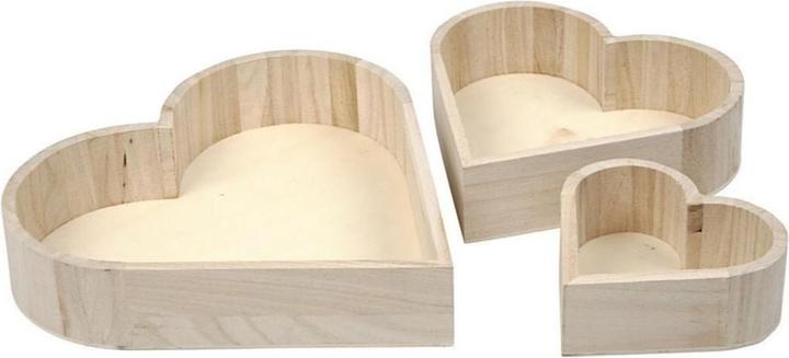 Produktbild Creativ Company Holz Schalen in Herzform