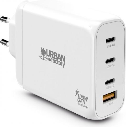 Actual product image Urban Factory CHARGER GAN USB-C 100W- 3 PORT (100 W, 4 ports)