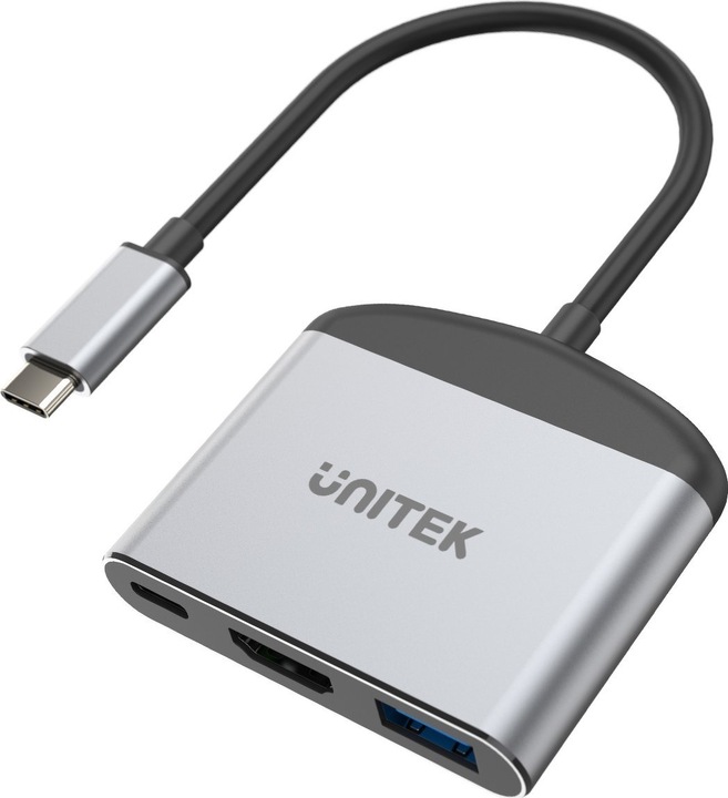 Actual product image Unitek ADAPTER USB-C - HDMI 2.1 USB-A USB-C PD (USB-C, 1 Ports)
