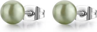 Image du produit Sagapo S'AgapÃµ - Charming steel earrings with a green pearl Wisdom SWI29