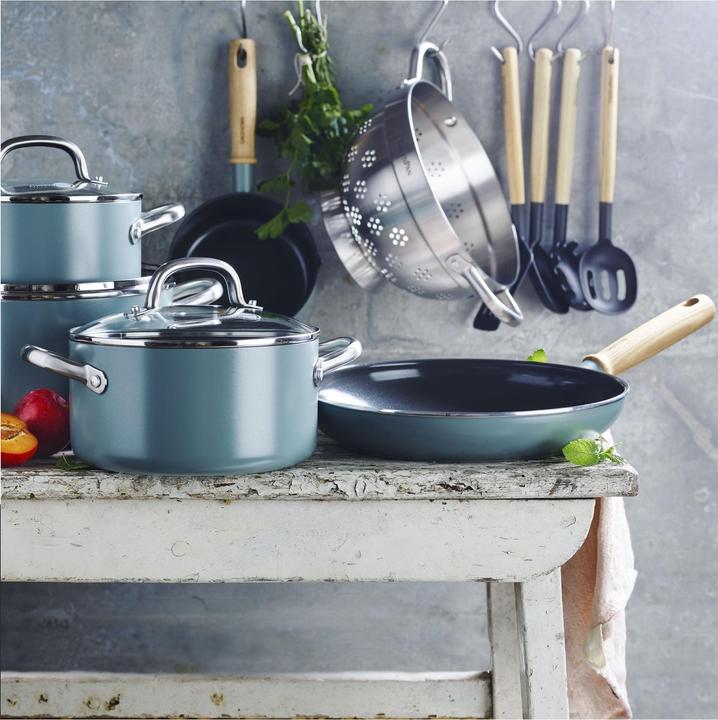 Actual product image Greenpan Mayflower ceramic puncture kit (28 cm, Pan set + pot set, Aluminium)