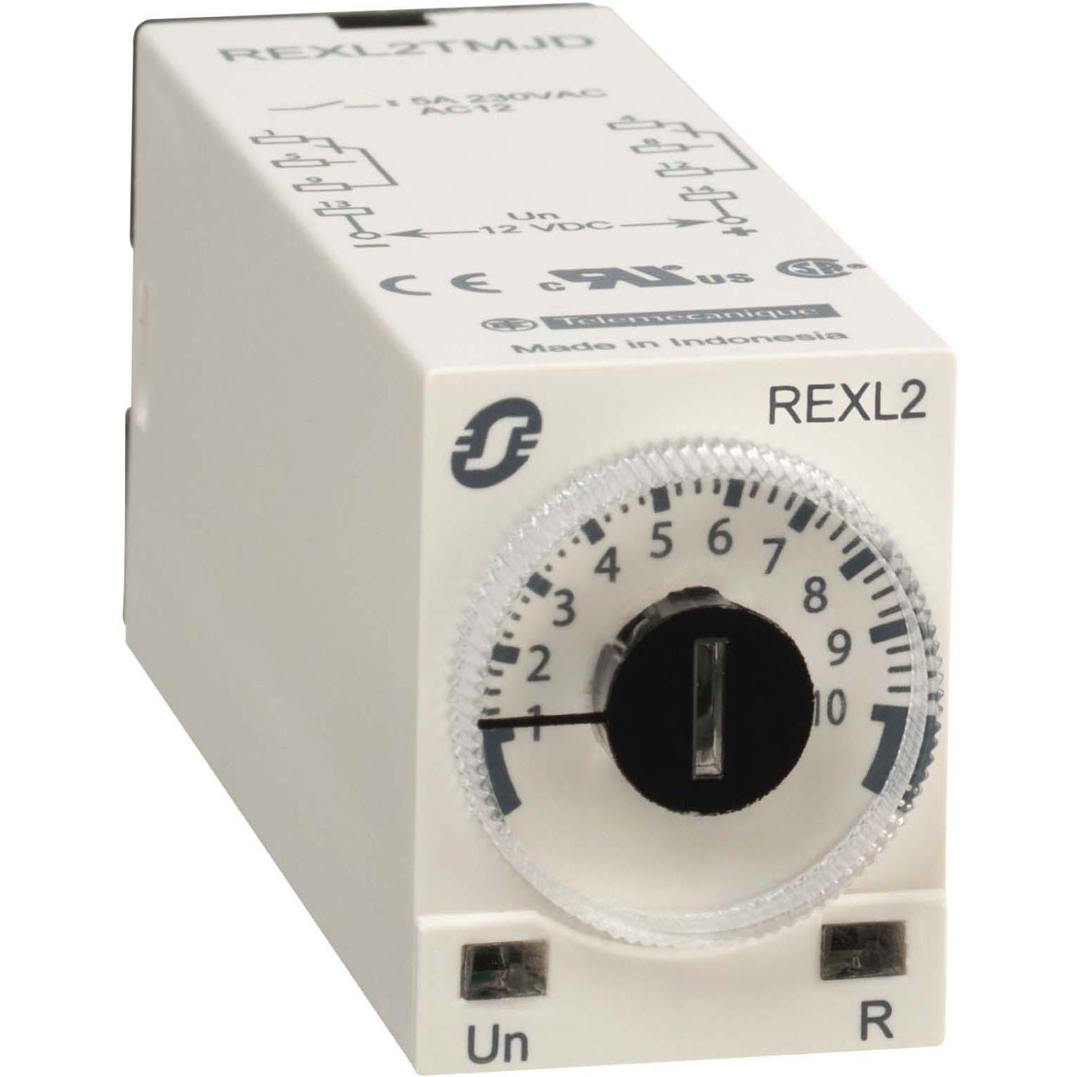 Schneider Electric 2 CO On Delay timer 24V AC REXL2TMB7, Relais