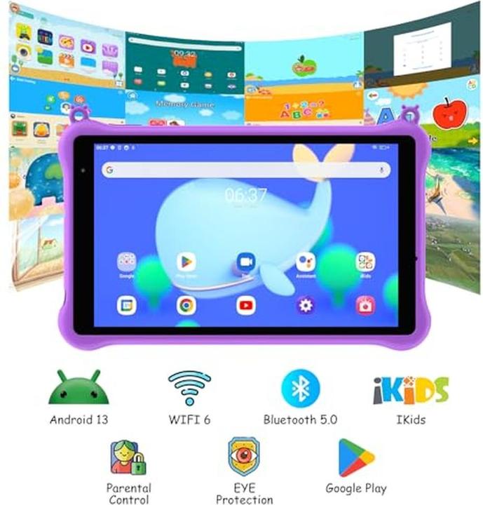 Actual product image Blackview Tab 50 Kids (WLAN only, 8", 64 GB, Purple)