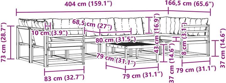 Produktbild vidaXL Outdoor-Sofagarnitur