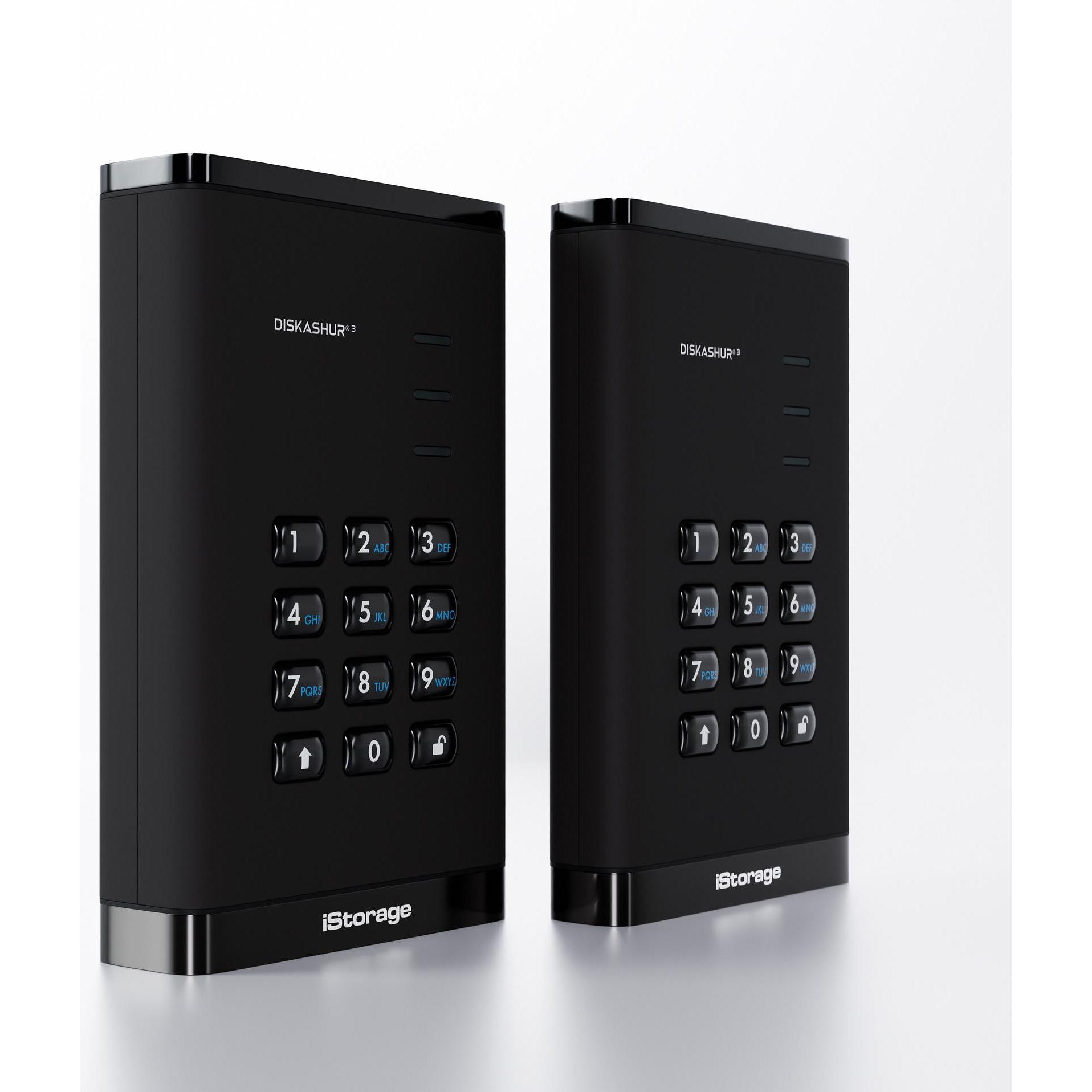 Thumbnail - iStorage diskAshur3 SSD 1TB - Black (1000 GB), Externe SSD, Schwarz