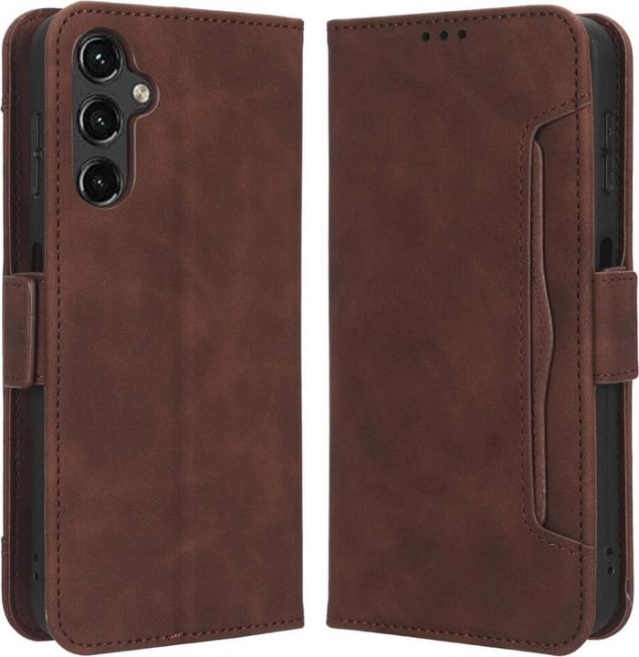Actual product image Cover-Discount Galaxy A14 - Case with many card slots brown (Samsung Galaxy A14)