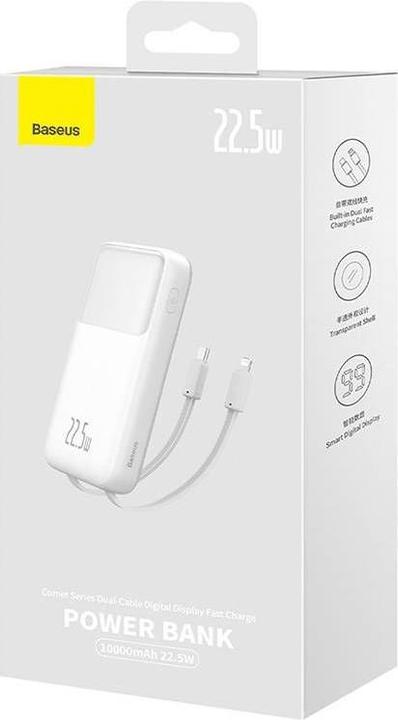 Immagine prodotto Baseus Powerbank Comet 10000mAh, 22.5W (bianco) (10000 mAh, 22.50 W)