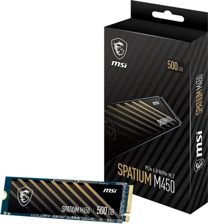 MSI SSD SPATIUM M450 PCIE 4.0 NVME M.2 500GB V (500 GB, M.2 2280)