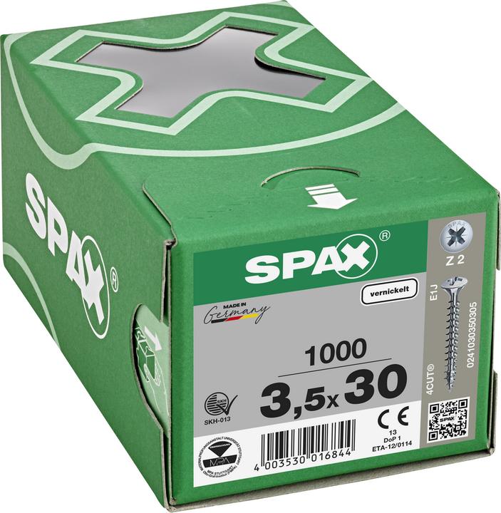 Actual product image Spax Multi-Lenticular Head With Brake Ribs Cross Slot Z2 Fully Threaded (1000 Screws per piece)