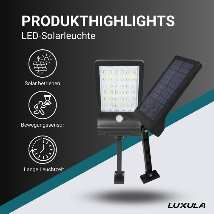 Produktbild Luxula Solar LED-Wandleuchte (300 lm, IP44)