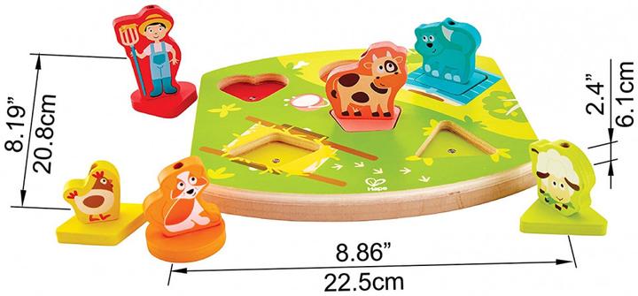 Produktbild Hape Bauernhof-Geräusche-Puzzle (6 Teile)