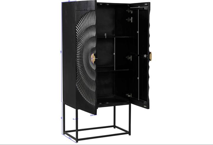 Actual product image SIT Möbel Black Smooth (75 x 39 x 160 cm)