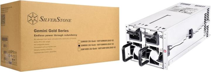 Produktbild Silverstone SST-GM800-2UG V2 redundantes 2HE-Netzteil - 800 Watt (800 W)