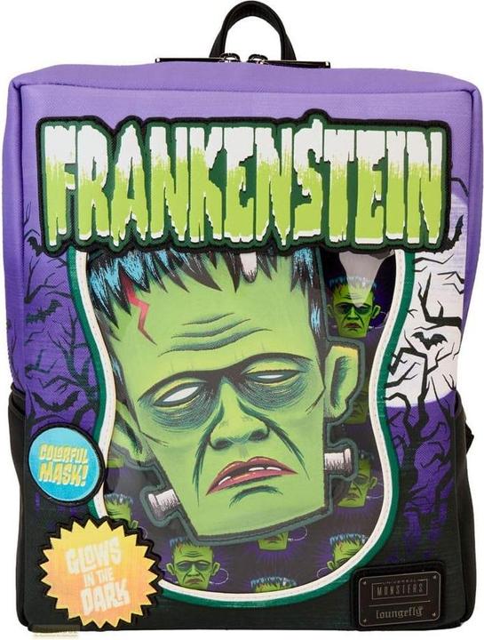 Actual product image Loungefly Universal Monsters by mini backpack Frankenstein Neon Mask
