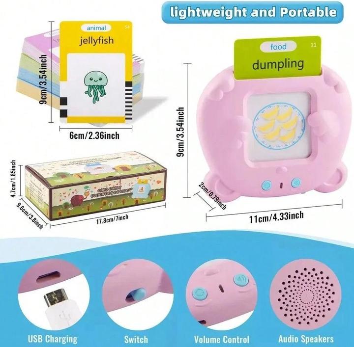 Image du produit Cbx Sprechende Flash-Karten, 510 Wörter auf französisch und englisch, Bildungsspiel Pink (Anglais, Français)
