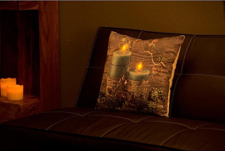 Immagine prodotto Infactory Set di 3 cuscini decorativi natalizi con LED, a batteria, 45 x 45 cm (45 x 45 x 15 cm)