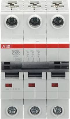 Immagine prodotto ABB S203-C100 Interruttore automatico C-Char., 6kA, 100A, 3P