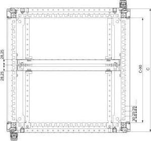 Actual product image Schneider Electric Mounting bracket Spacial for backwaert. Mounting 4 pcs.