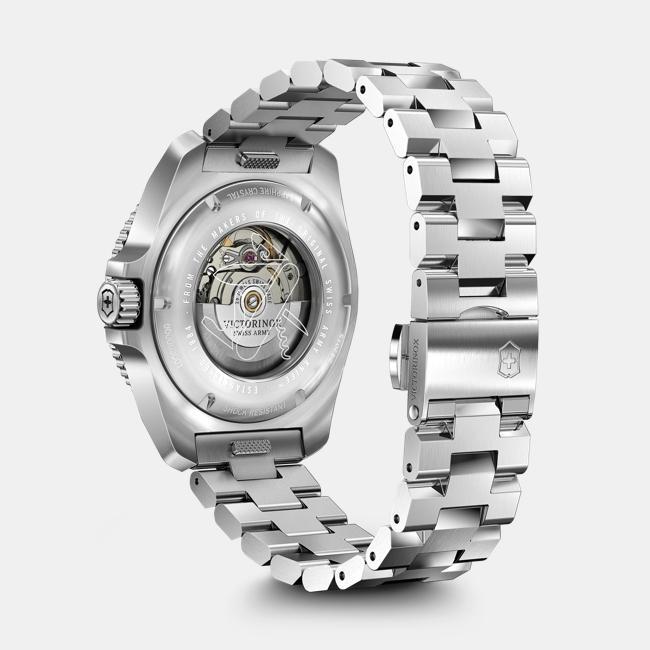 Produktbild Victorinox Journey 1884 Automatic Three hands Steel & Ceramic, Mechanische Uhr, 43 mm, Ziffernblatt Grün, Edels (43 mm)