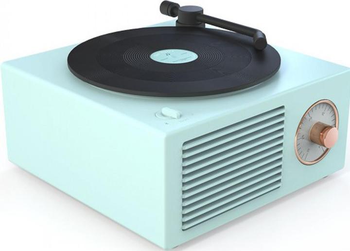 Produktbild PhoneLook Retro vintage Bluetooth Speaker Vinyl Plattenspieler Türkis (Vollautomatisch)