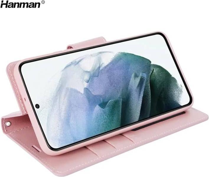 Actual product image Hanman Huawei Mate 20 Lite - Mill flip case with 3 card slots, rose gold (Mate 20 Lite)